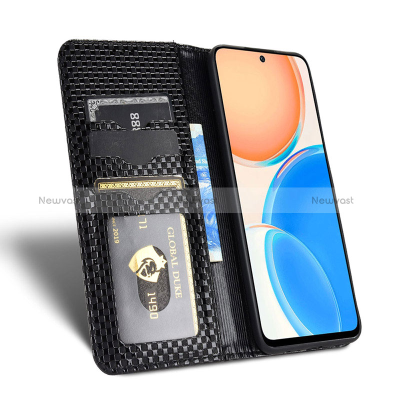 Leather Case Stands Flip Cover Holder C03X for Huawei Honor X8 4G