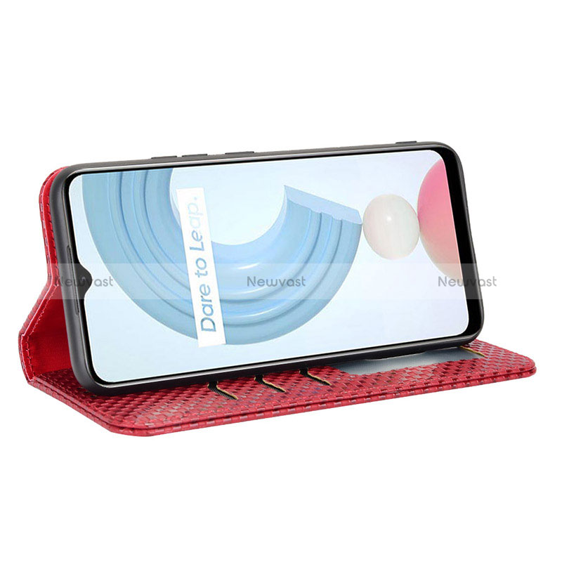 Leather Case Stands Flip Cover Holder C03X for Realme C21Y