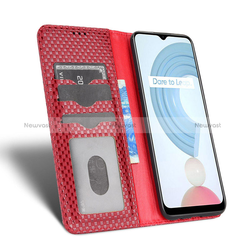 Leather Case Stands Flip Cover Holder C03X for Realme C25Y