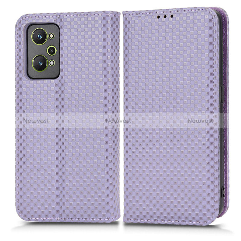 Leather Case Stands Flip Cover Holder C03X for Realme GT Neo2 5G Purple