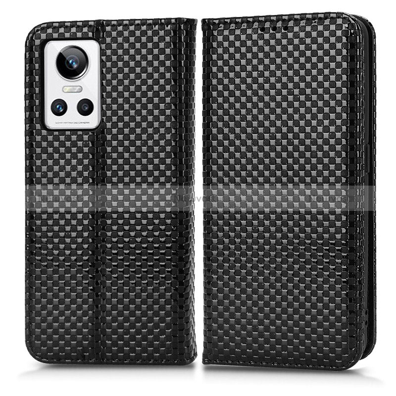 Leather Case Stands Flip Cover Holder C03X for Realme GT Neo3 5G Black