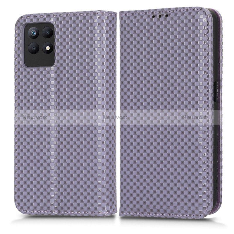 Leather Case Stands Flip Cover Holder C03X for Realme Narzo 50 4G Purple