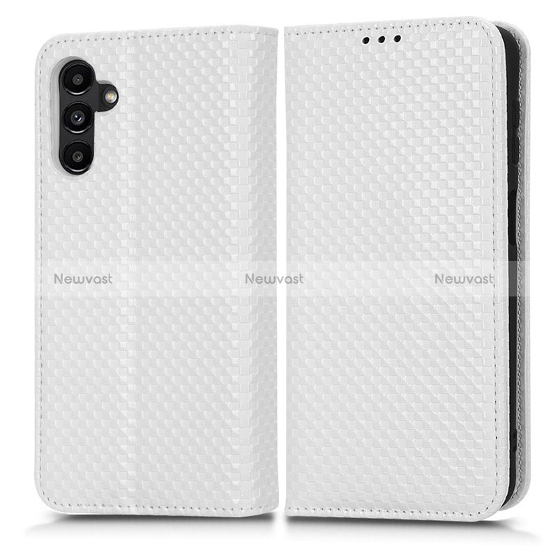 Leather Case Stands Flip Cover Holder C03X for Samsung Galaxy A04s White