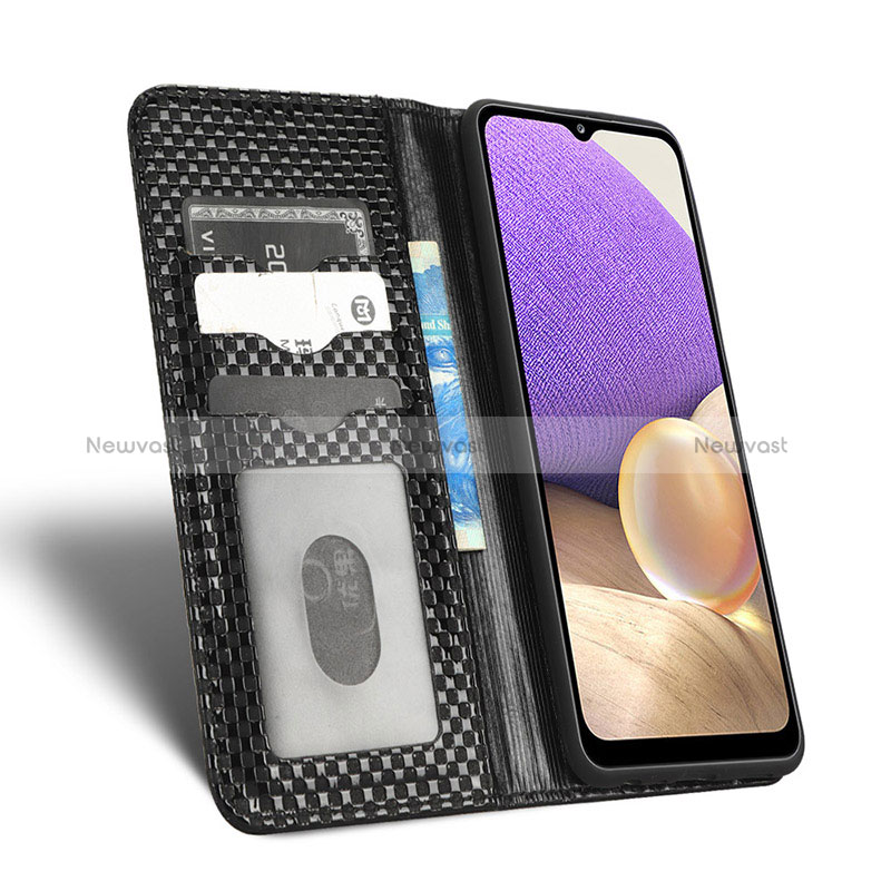 Leather Case Stands Flip Cover Holder C03X for Samsung Galaxy A32 4G