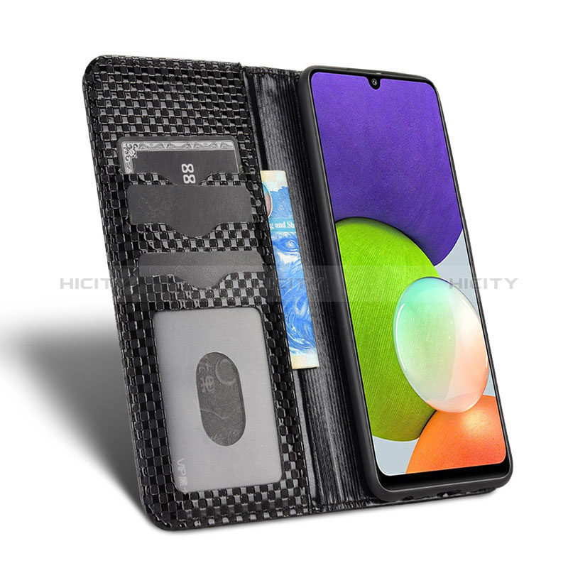 Leather Case Stands Flip Cover Holder C03X for Samsung Galaxy F22 4G