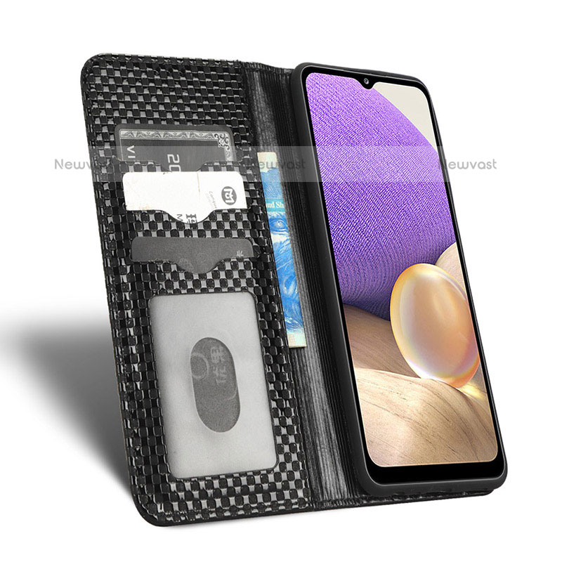 Leather Case Stands Flip Cover Holder C03X for Samsung Galaxy M32 5G