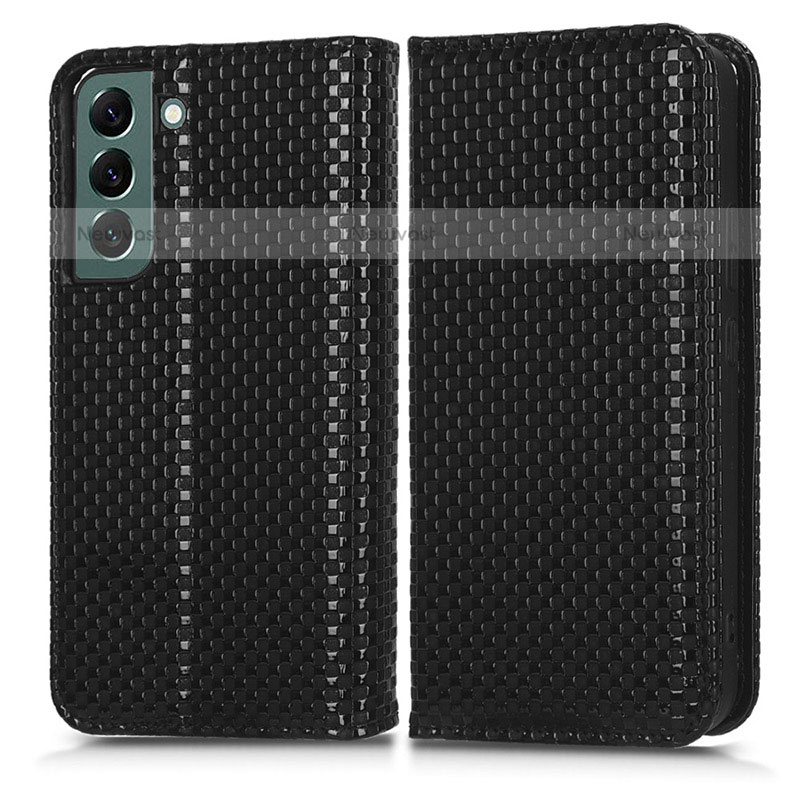 Leather Case Stands Flip Cover Holder C03X for Samsung Galaxy S23 5G Black