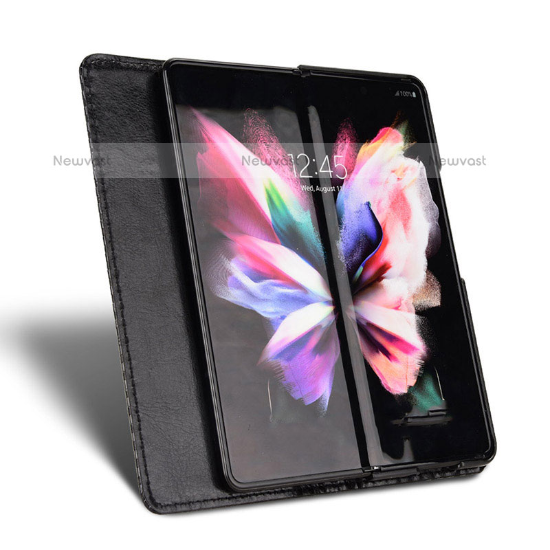 Leather Case Stands Flip Cover Holder C03X for Samsung Galaxy Z Fold3 5G