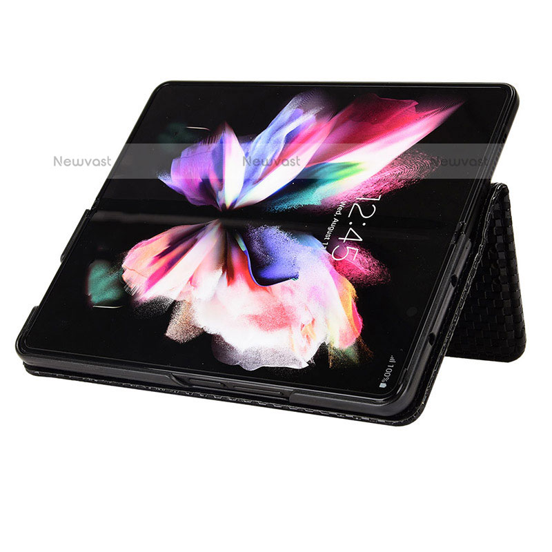 Leather Case Stands Flip Cover Holder C03X for Samsung Galaxy Z Fold3 5G