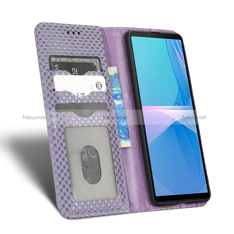Leather Case Stands Flip Cover Holder C03X for Sony Xperia 10 III