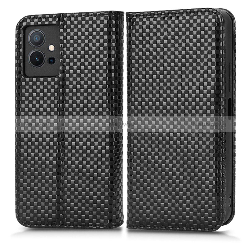Leather Case Stands Flip Cover Holder C03X for Vivo Y75 5G Black