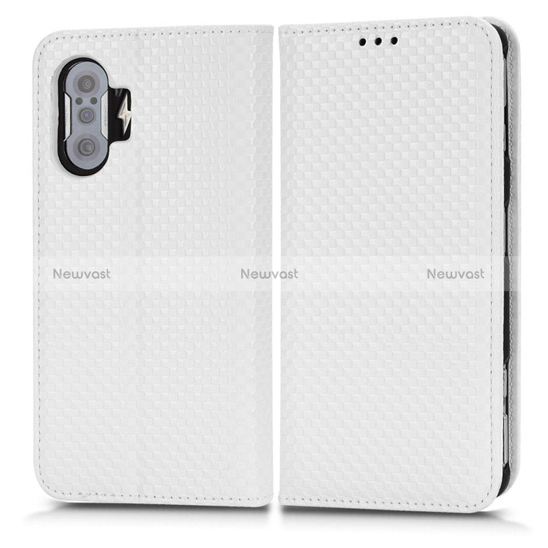 Leather Case Stands Flip Cover Holder C03X for Xiaomi Poco F3 GT 5G White
