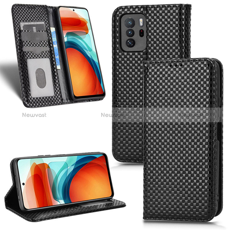 Leather Case Stands Flip Cover Holder C03X for Xiaomi Redmi Note 10 Pro 5G