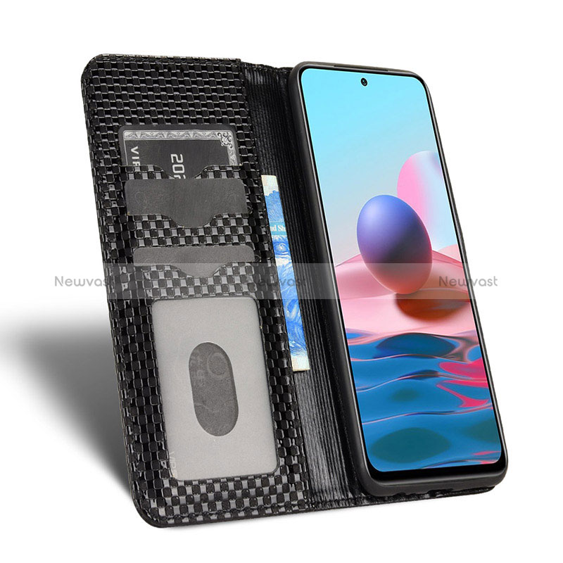 Leather Case Stands Flip Cover Holder C03X for Xiaomi Redmi Note 10S 4G