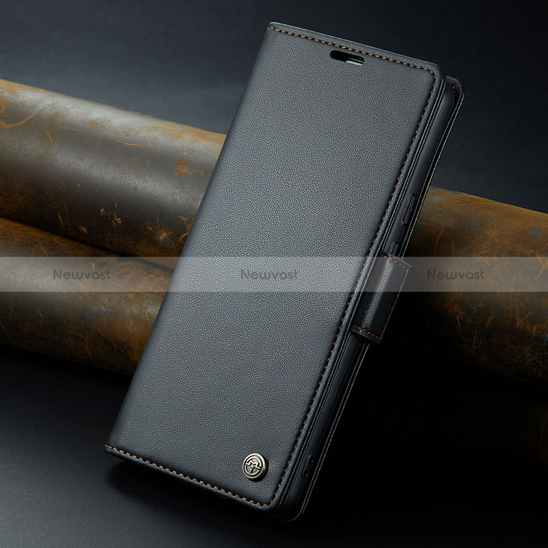 Leather Case Stands Flip Cover Holder C04S for Google Pixel 8a 5G Black