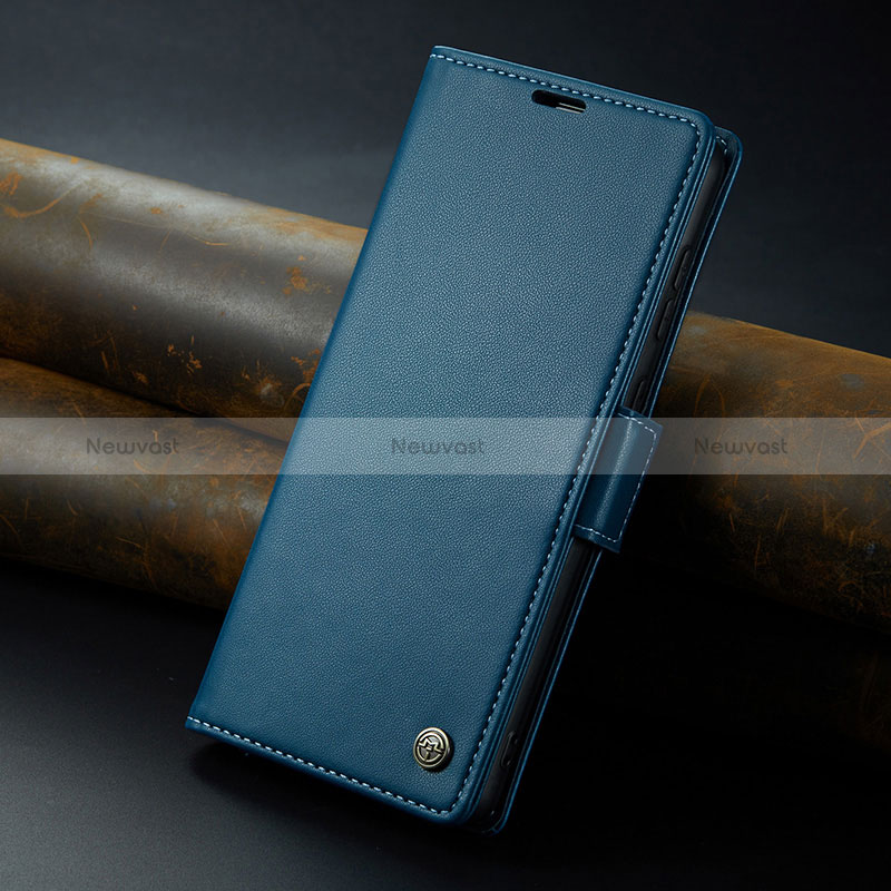 Leather Case Stands Flip Cover Holder C04S for Huawei Mate 60 Blue