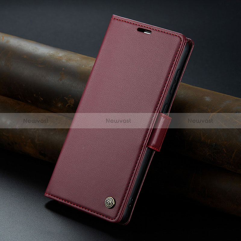 Leather Case Stands Flip Cover Holder C04S for Huawei Mate 60 Red