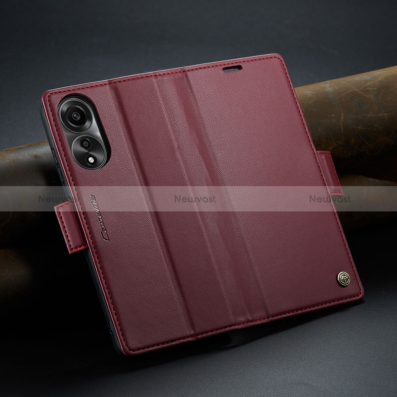 Leather Case Stands Flip Cover Holder C04S for Oppo A78 4G