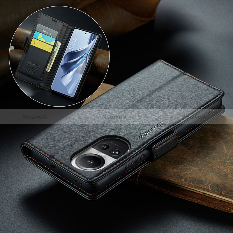 Leather Case Stands Flip Cover Holder C04S for Oppo Reno10 Pro 5G