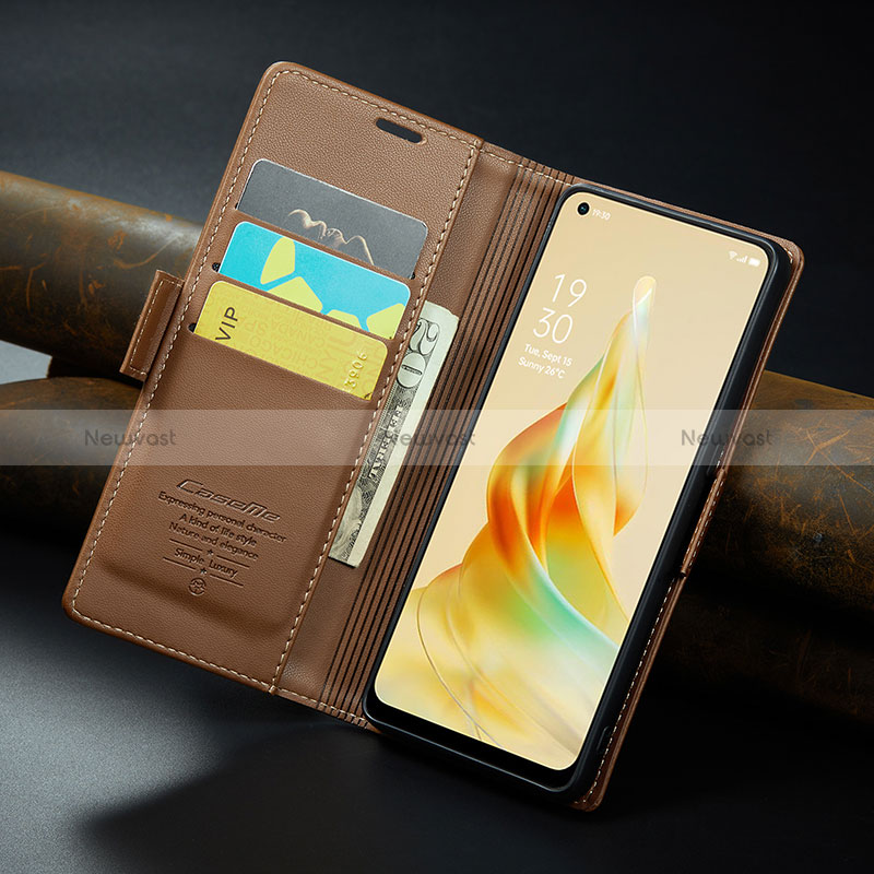 Leather Case Stands Flip Cover Holder C04S for Oppo Reno8 T 4G