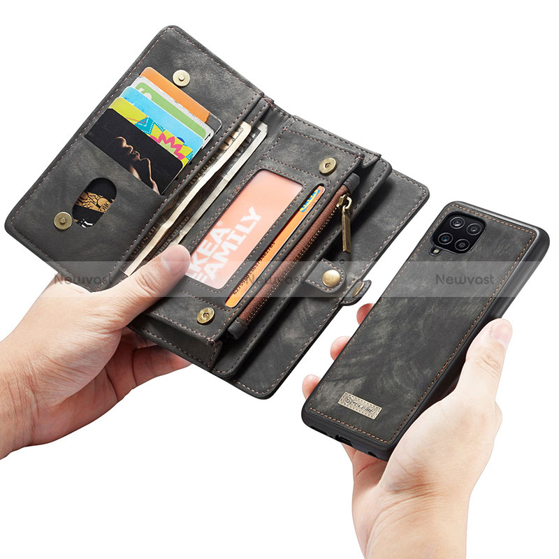 Leather Case Stands Flip Cover Holder C04S for Samsung Galaxy A12 5G