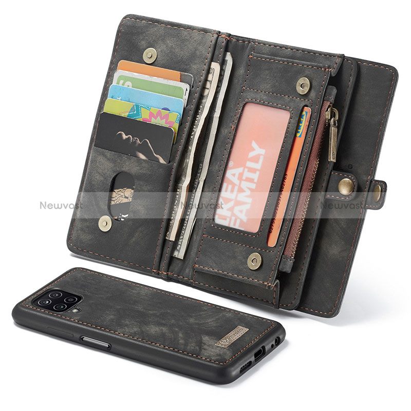 Leather Case Stands Flip Cover Holder C04S for Samsung Galaxy A12 5G