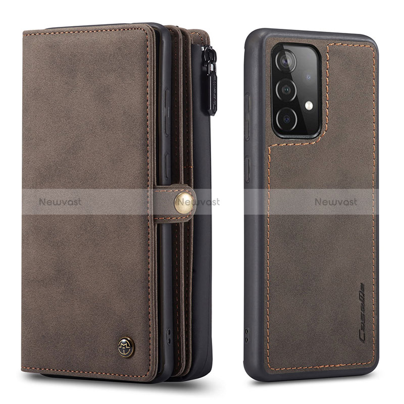 Leather Case Stands Flip Cover Holder C04S for Samsung Galaxy A52 4G