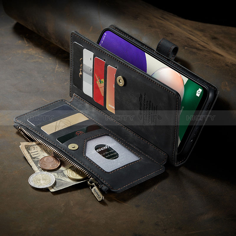 Leather Case Stands Flip Cover Holder C04S for Samsung Galaxy F42 5G