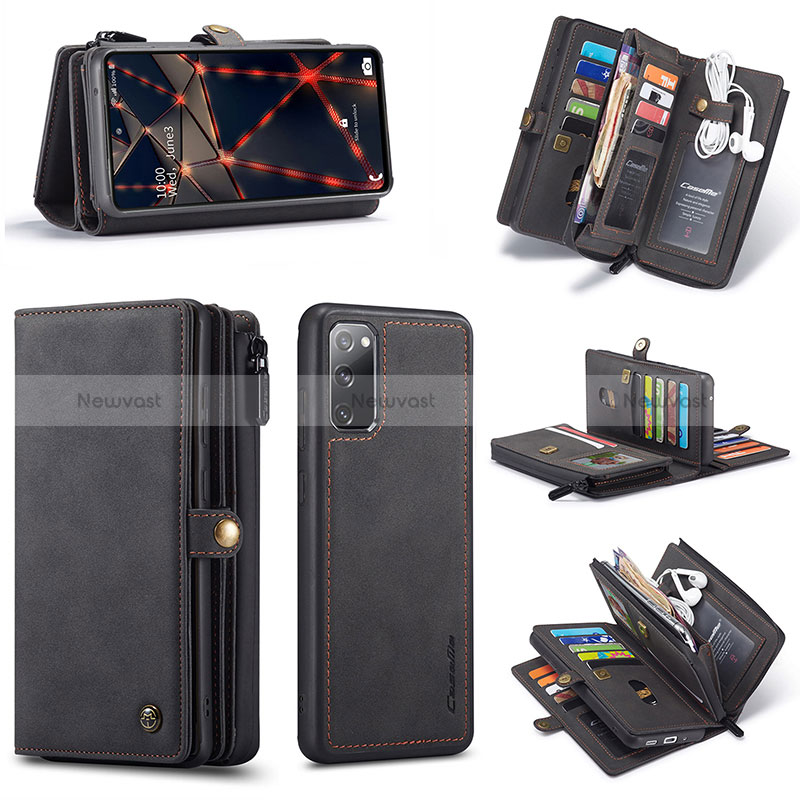 Leather Case Stands Flip Cover Holder C04S for Samsung Galaxy S20 FE (2022) 5G