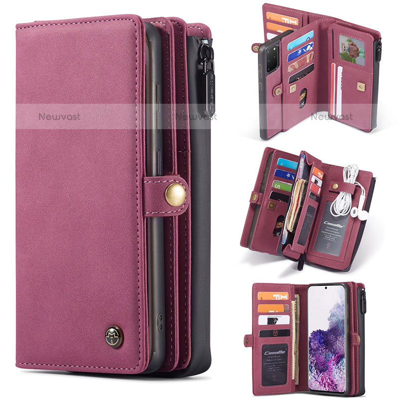 Leather Case Stands Flip Cover Holder C04S for Samsung Galaxy S20 Plus