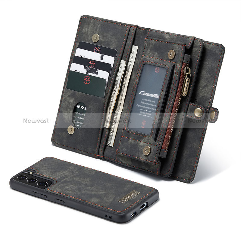 Leather Case Stands Flip Cover Holder C04S for Samsung Galaxy S24 Plus 5G