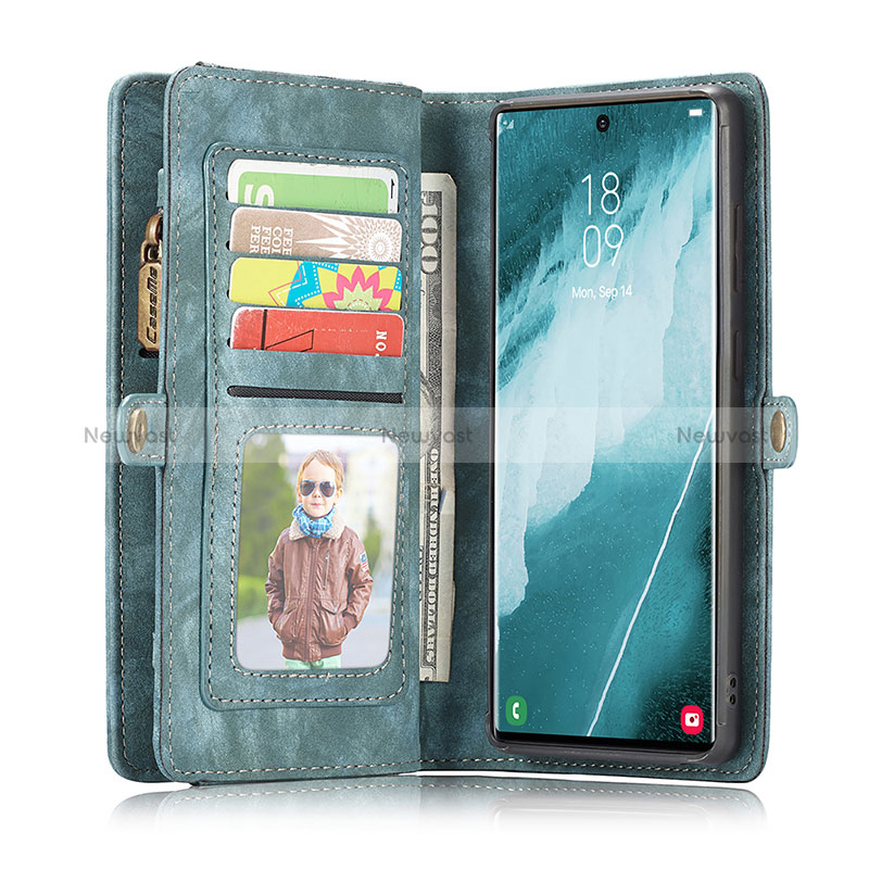 Leather Case Stands Flip Cover Holder C04S for Samsung Galaxy S25 Ultra 5G