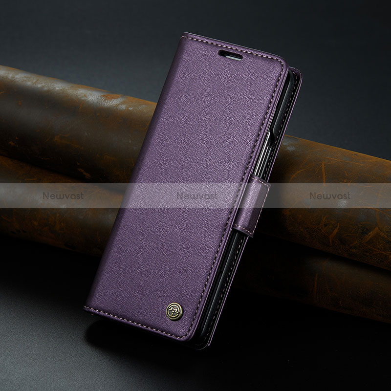 Leather Case Stands Flip Cover Holder C04S for Samsung Galaxy Z Fold5 5G