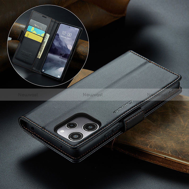 Leather Case Stands Flip Cover Holder C04S for Xiaomi Poco M6 Pro 5G