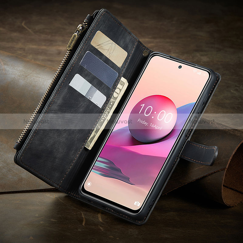 Leather Case Stands Flip Cover Holder C04S for Xiaomi Redmi Note 10 4G