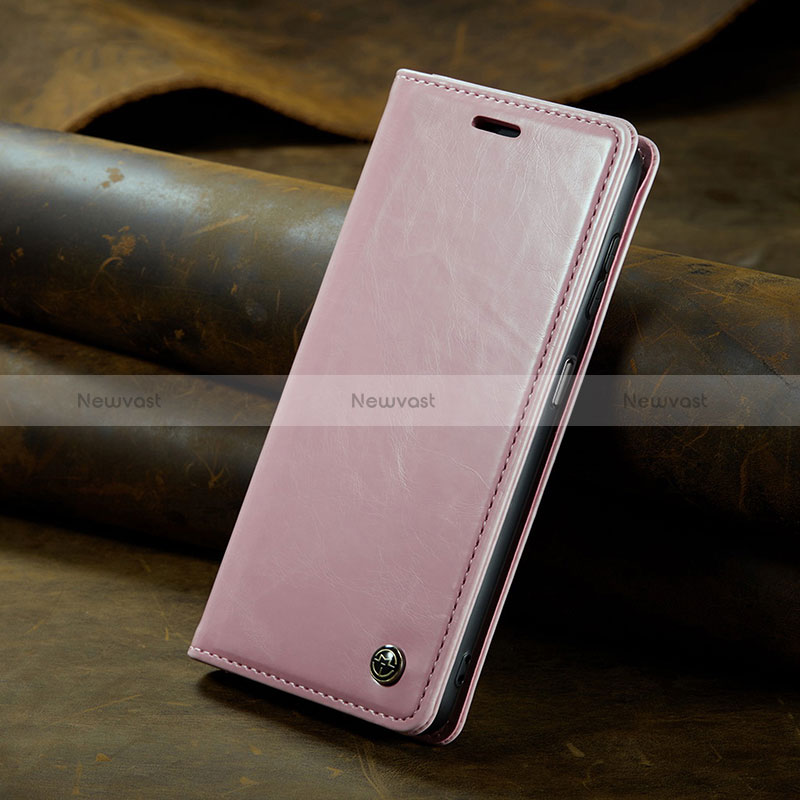 Leather Case Stands Flip Cover Holder C04S for Xiaomi Redmi Note 12 4G Pink