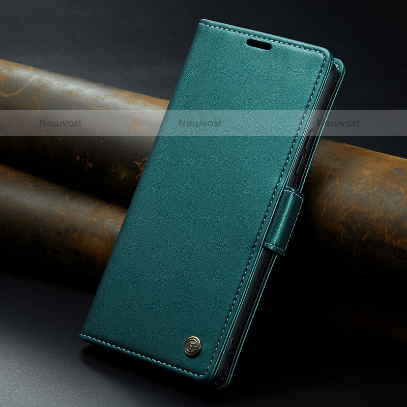 Leather Case Stands Flip Cover Holder C04S for Xiaomi Redmi Note 12R 5G Green