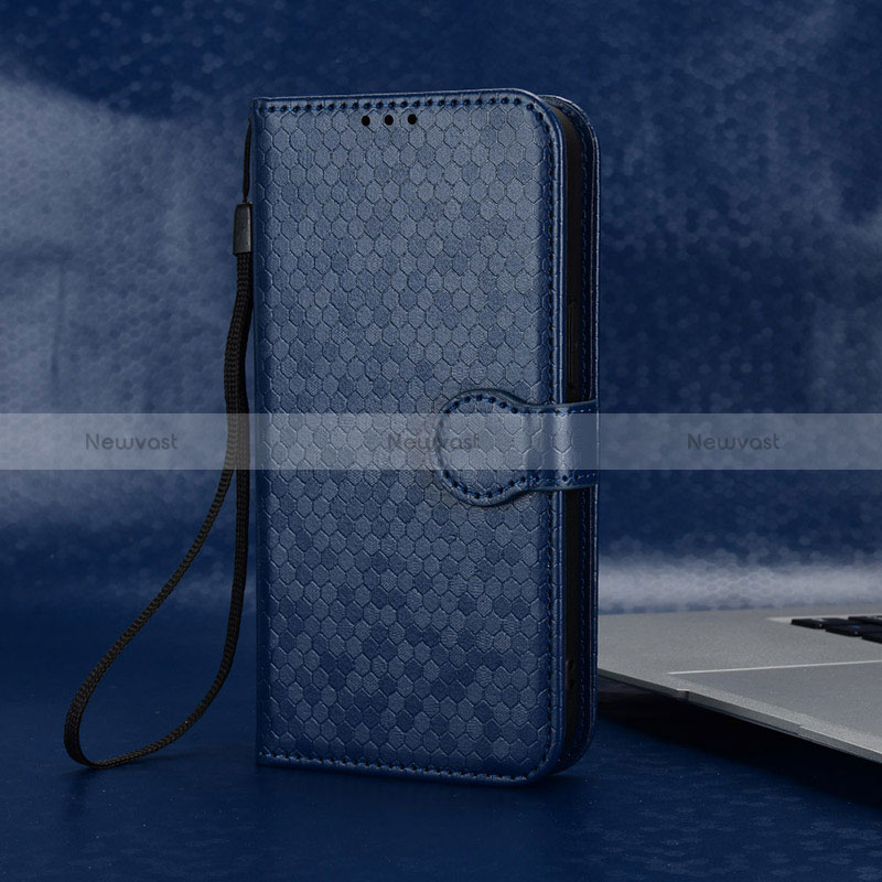 Leather Case Stands Flip Cover Holder C04X for Huawei Enjoy 50 Blue