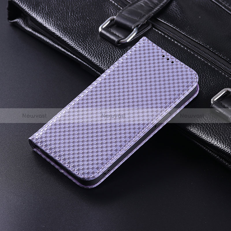 Leather Case Stands Flip Cover Holder C04X for Huawei Honor Magic4 Pro 5G Purple