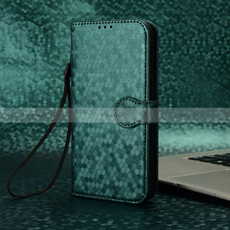 Leather Case Stands Flip Cover Holder C04X for Huawei Honor Magic5 Lite 5G Green