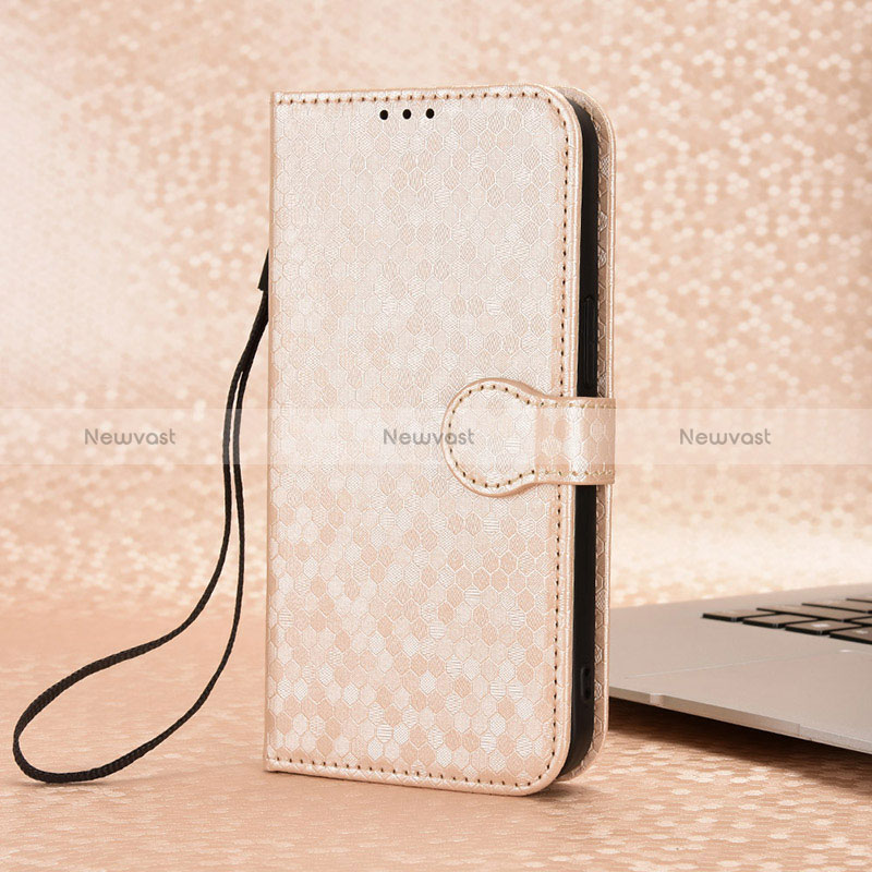 Leather Case Stands Flip Cover Holder C04X for Huawei Honor X9a 5G Gold