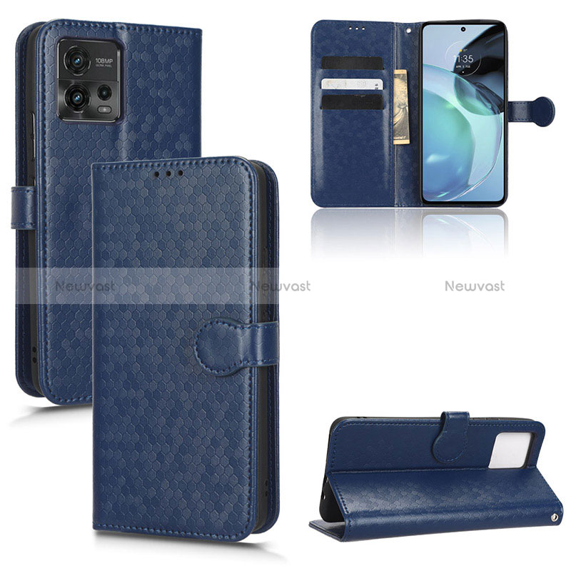 Leather Case Stands Flip Cover Holder C04X for Motorola Moto G72