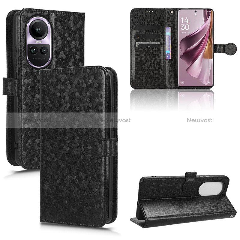 Leather Case Stands Flip Cover Holder C04X for Oppo Reno10 5G