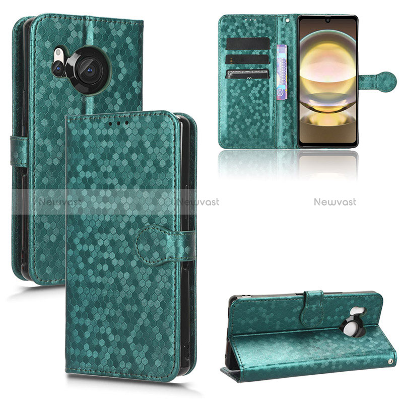 Leather Case Stands Flip Cover Holder C04X for Sharp Aquos R8s