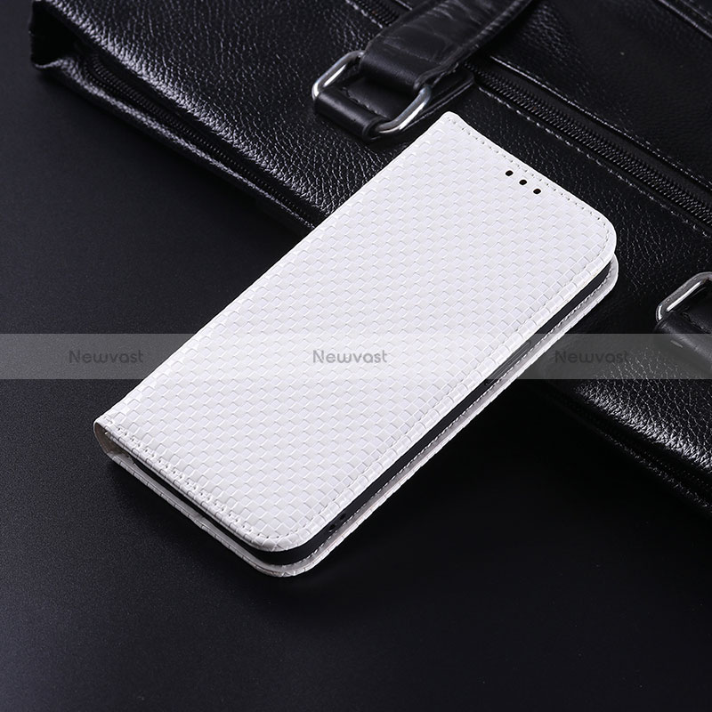 Leather Case Stands Flip Cover Holder C04X for Xiaomi POCO C3 White