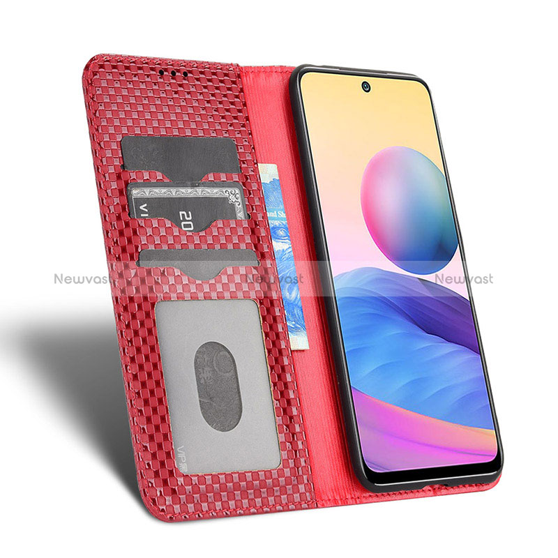 Leather Case Stands Flip Cover Holder C04X for Xiaomi POCO M3 Pro 5G