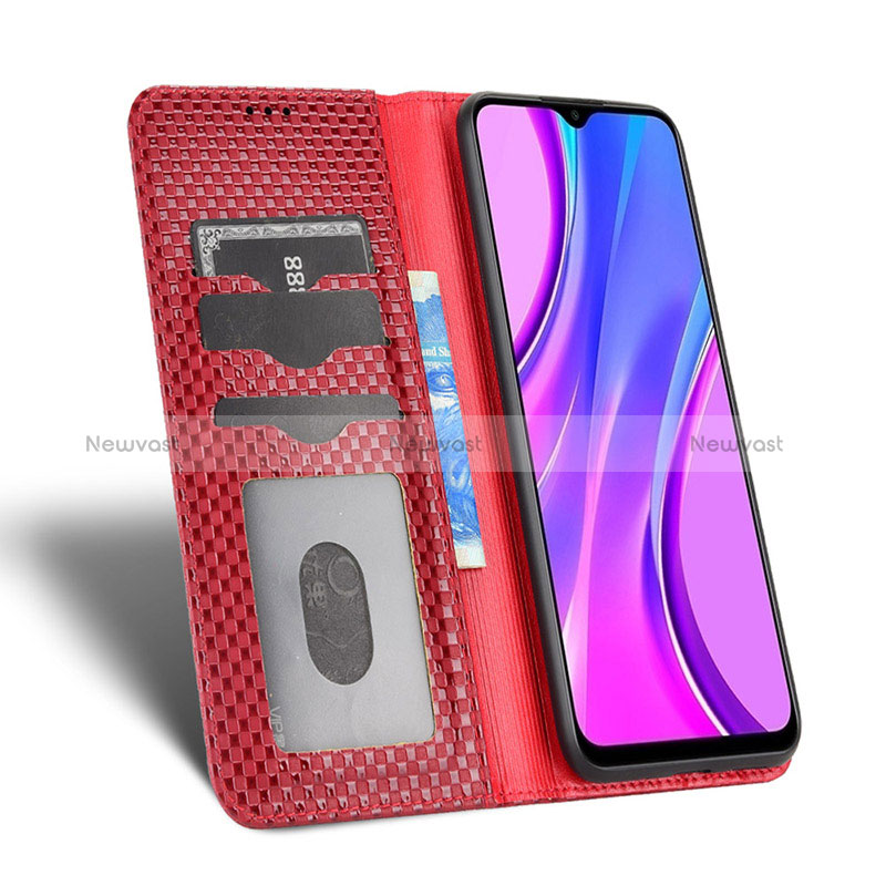 Leather Case Stands Flip Cover Holder C04X for Xiaomi Redmi 9 Activ