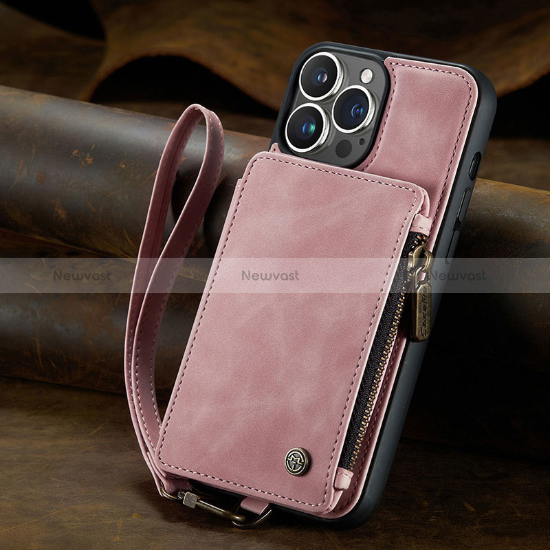 Leather Case Stands Flip Cover Holder C05S for Apple iPhone 14 Pro