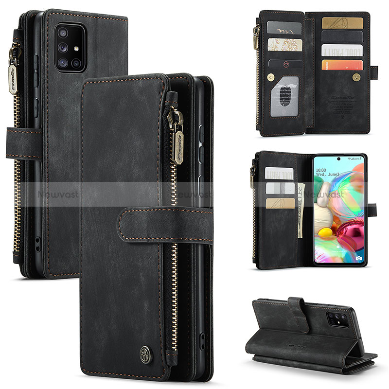 Leather Case Stands Flip Cover Holder C05S for Samsung Galaxy A71 5G