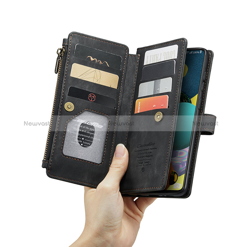 Leather Case Stands Flip Cover Holder C05S for Samsung Galaxy M40S